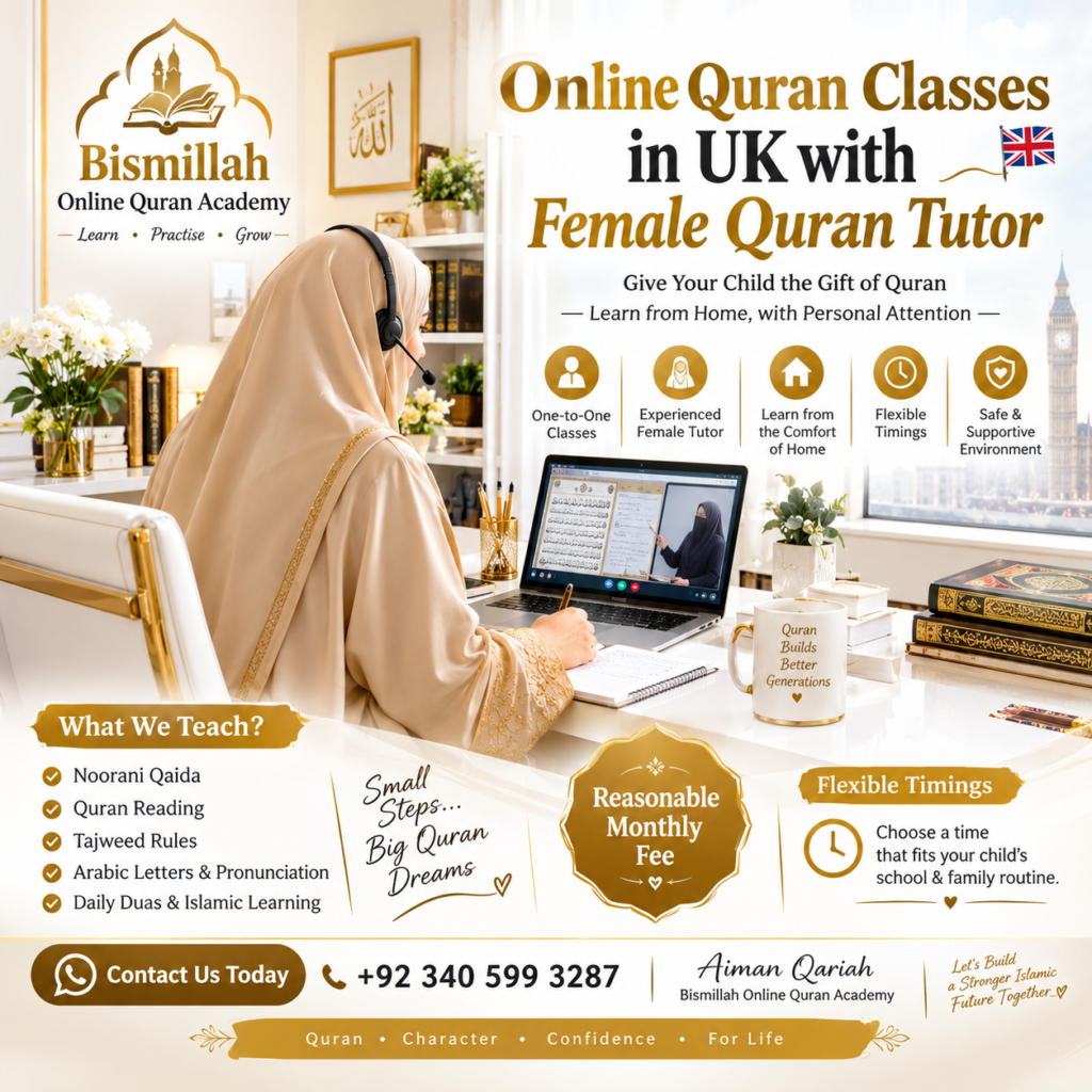 Online Quran Classes in UK with Female Quran Tutor